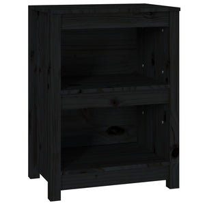Schwarzes Bücherregal Kiefer Massivholz 50x68cm