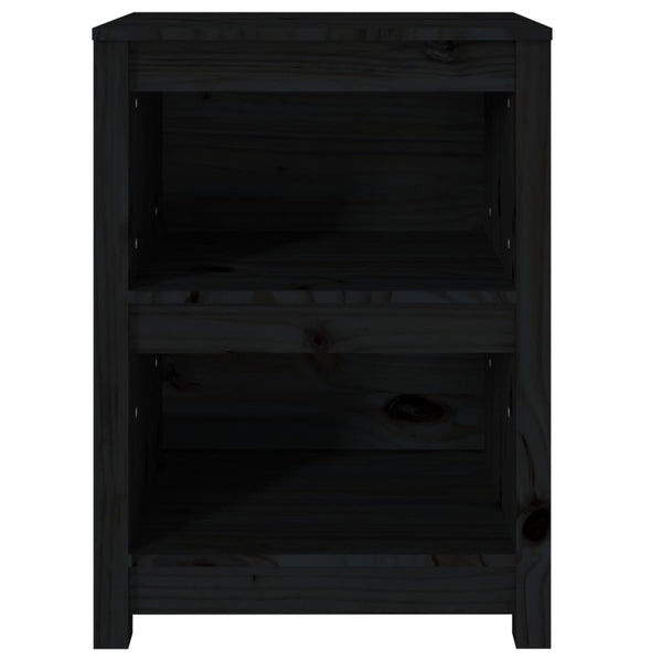 Schwarzes Bücherregal Kiefer Massivholz 50x68cm
