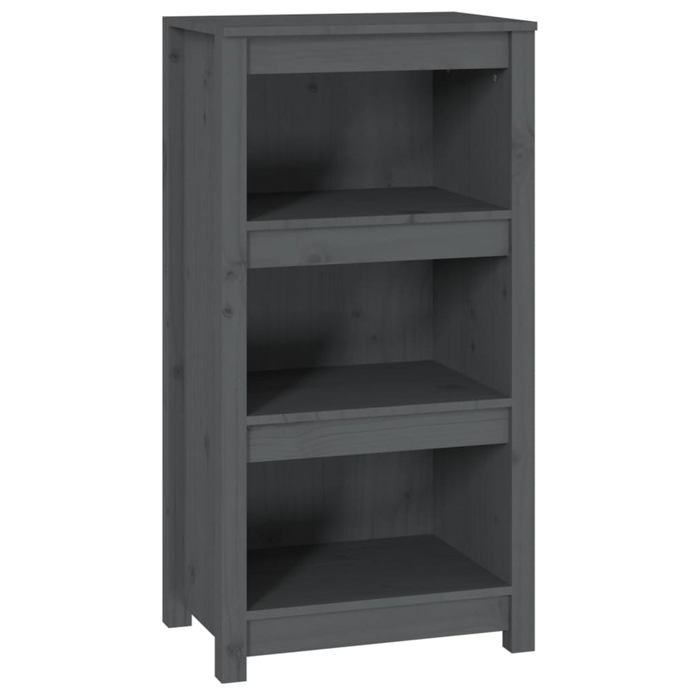 vidaXL Bibliothèque grise 50x35x97 cm Bois de pin massif