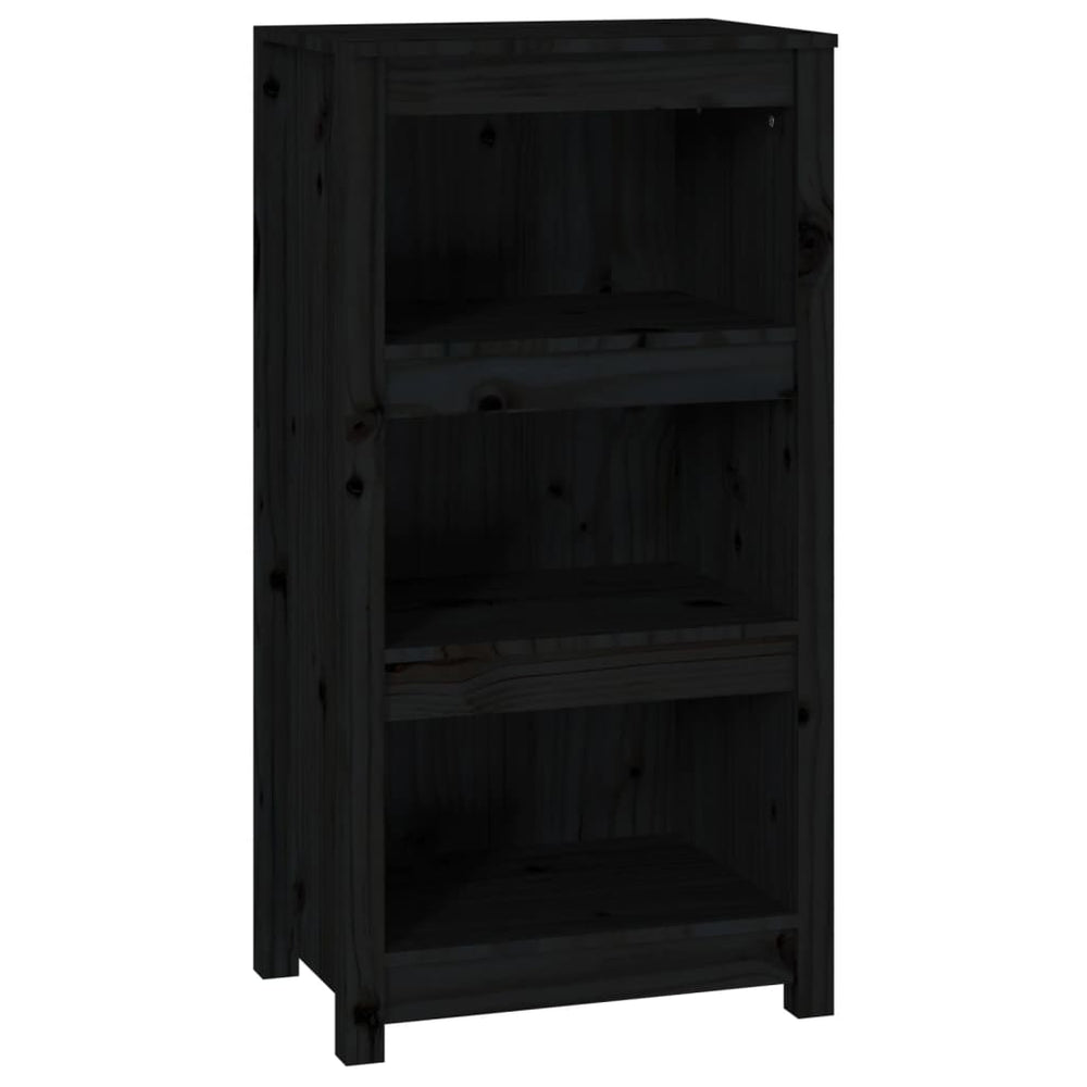 vidaXL Bibliothèque noire 50x35x97 cm Bois de pin massif