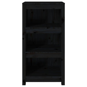 Schwarzes Bücherregal Kiefer Massivholz 50x97cm
