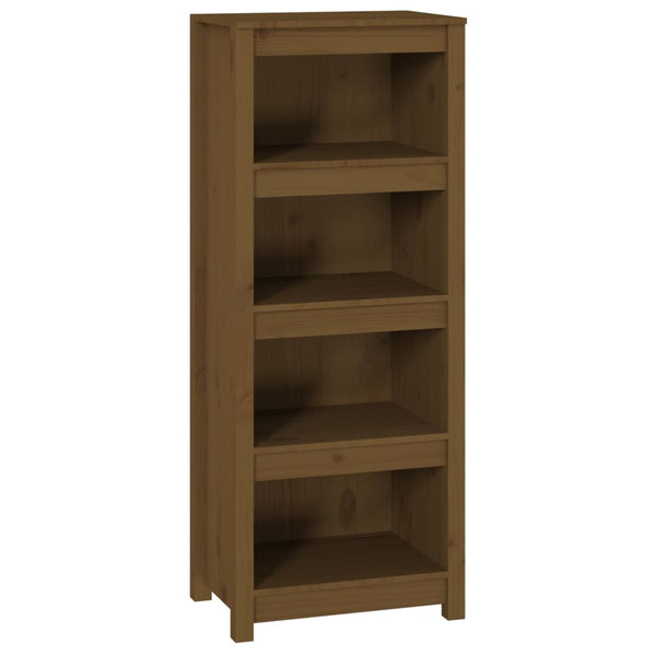 Bücherregal Honigbraun Kiefer Massivholz 125,5cm