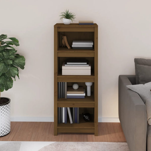 Bücherregal Honigbraun Kiefer Massivholz 125,5cm