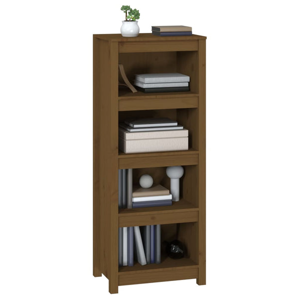 Bücherregal Honigbraun Kiefer Massivholz 125,5cm