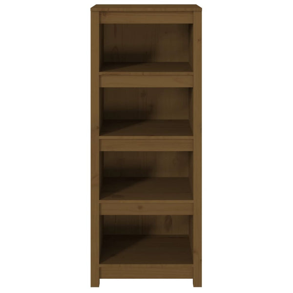 Bücherregal Honigbraun Kiefer Massivholz 125,5cm