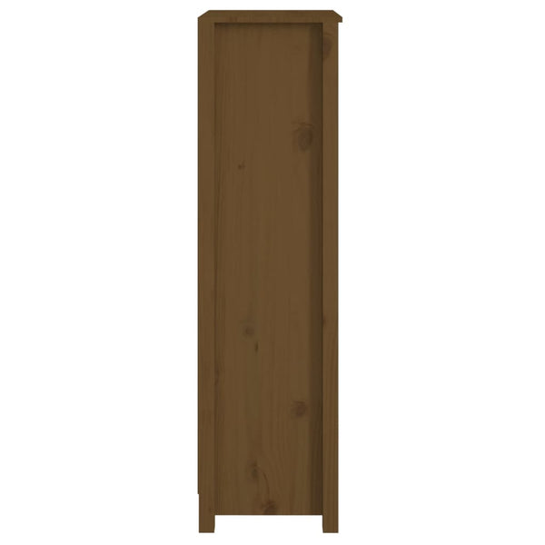 Bücherregal Honigbraun Kiefer Massivholz 125,5cm