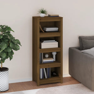 Bücherregal Honigbraun Kiefer Massivholz 125,5cm