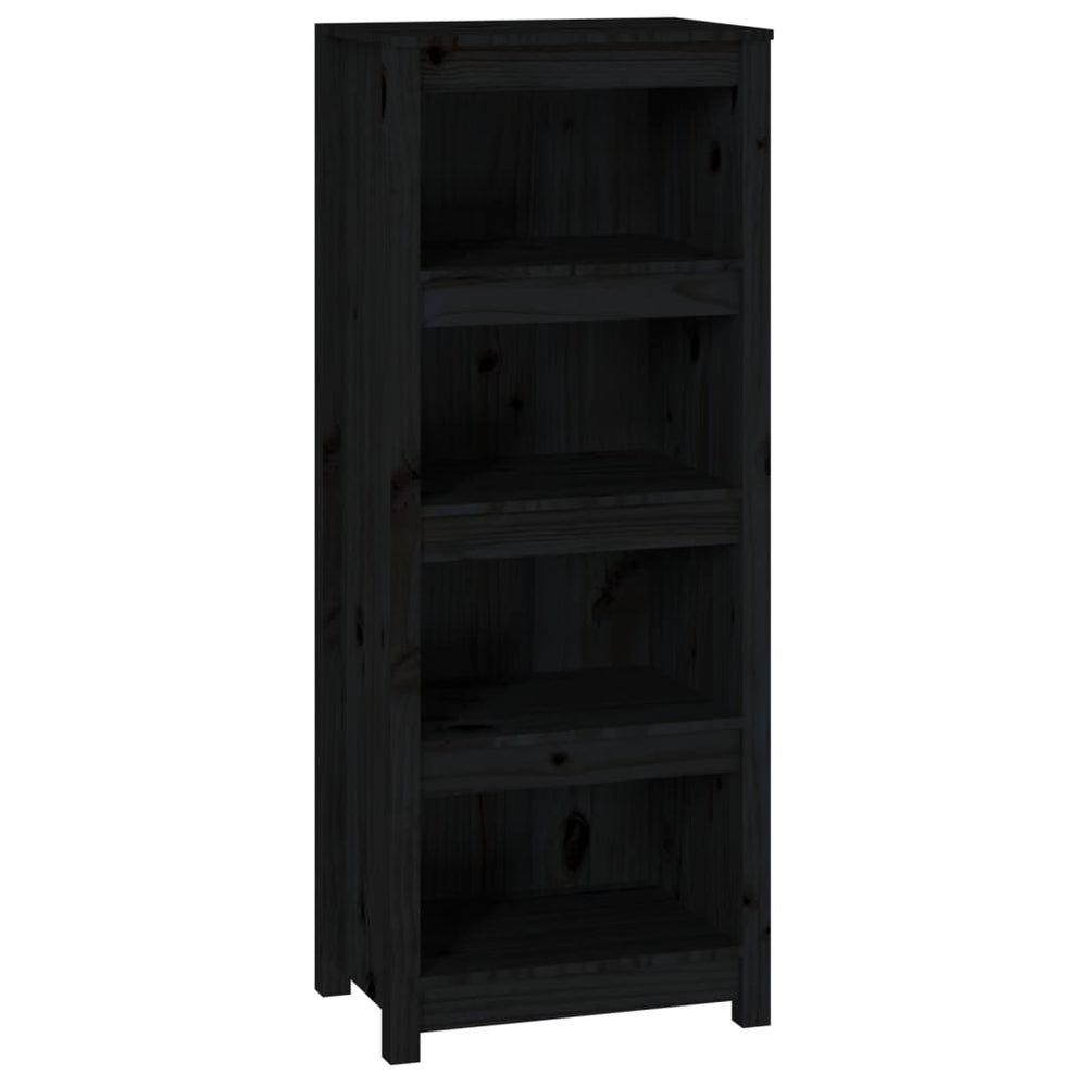vidaXL Bibliothèque noire 50x35x125,5 cm Bois de pin massif