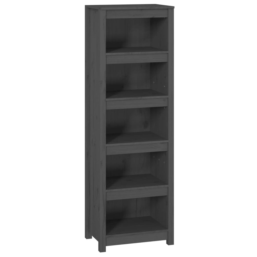vidaXL Bibliothèque grise 50x35x154 cm Bois de pin massif