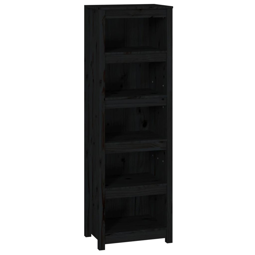 vidaXL Bibliothèque noir 50x35x154 cm Bois de pin massif