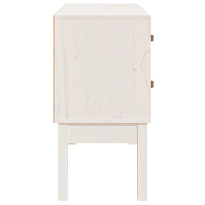 Weißer Konsolenschrank Kiefer Massivholz 90x40x78 cm