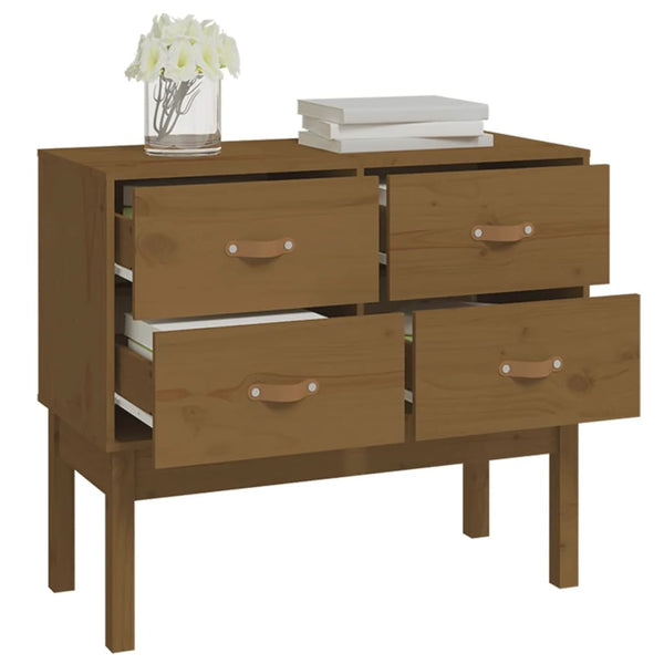 Honigbrauner Konsolenschrank Kiefer Massivholz 90x78cm