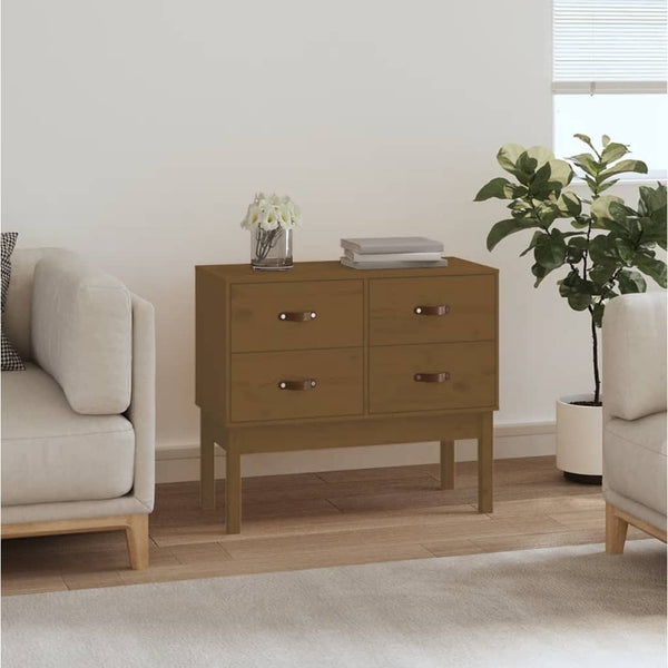 Honigbrauner Konsolenschrank Kiefer Massivholz 90x78cm