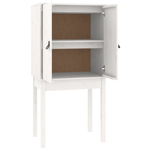 Highboard Weiß 60x40x120cm Kiefer Massivholz