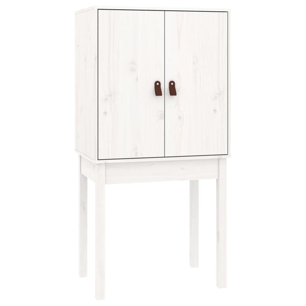 Highboard Weiß 60x40x120cm Kiefer Massivholz
