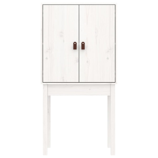 Highboard Weiß 60x40x120cm Kiefer Massivholz