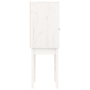 Highboard Weiß 60x40x120cm Kiefer Massivholz