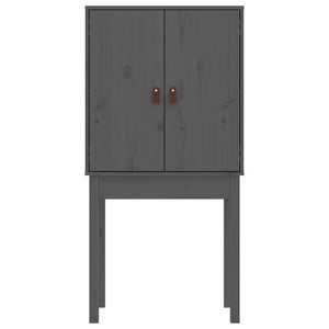 Graues Highboard 60x40x120cm Kiefer Massivholz
