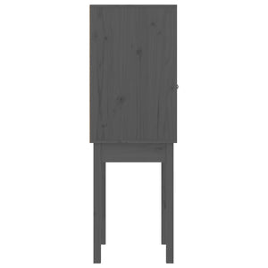 Graues Highboard 60x40x120cm Kiefer Massivholz