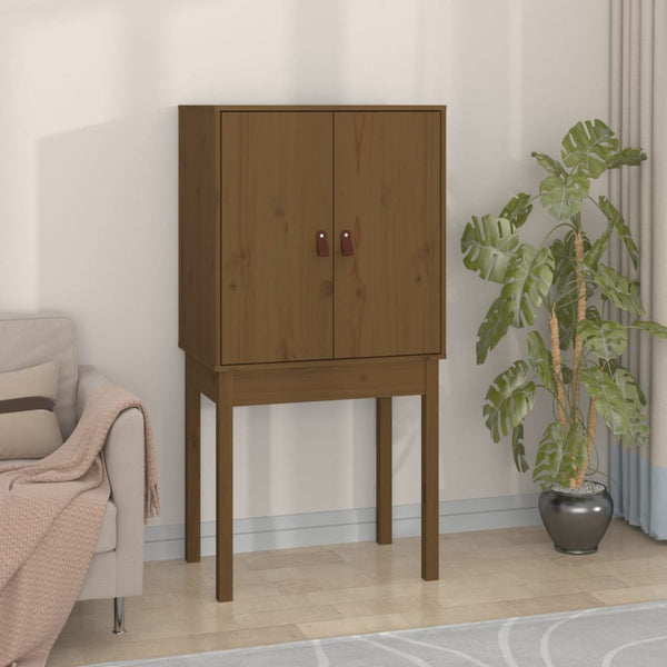Highboard Honigbraun Kiefer Massivholz 60x120 cm