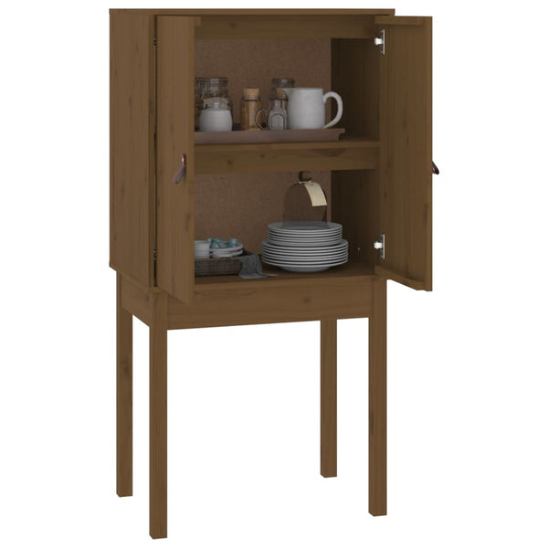 Highboard Honigbraun Kiefer Massivholz 60x120 cm