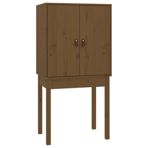 Highboard Honigbraun Kiefer Massivholz 60x120 cm