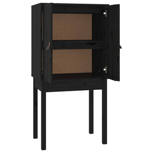 Schwarzes Highboard 60x40x120cm Massivholz