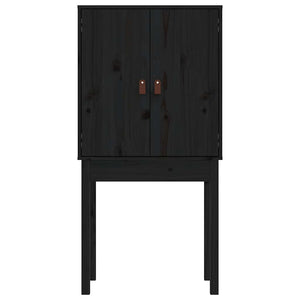 Schwarzes Highboard 60x40x120cm Massivholz