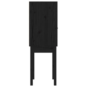 Schwarzes Highboard 60x40x120cm Massivholz
