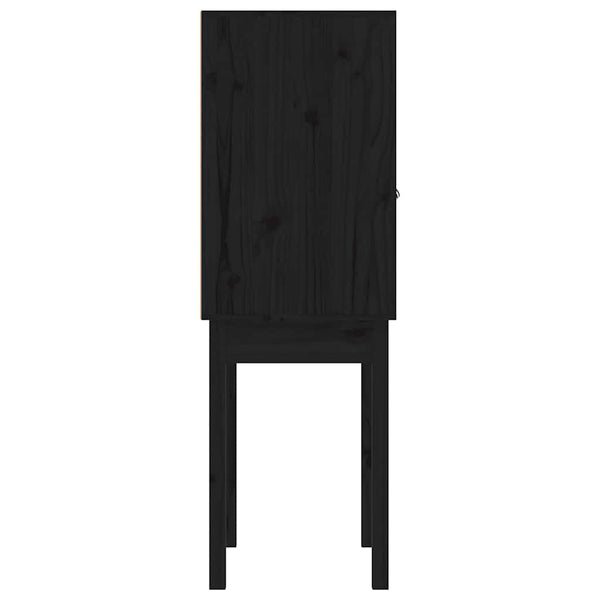 Schwarzes Highboard 60x40x120cm Massivholz