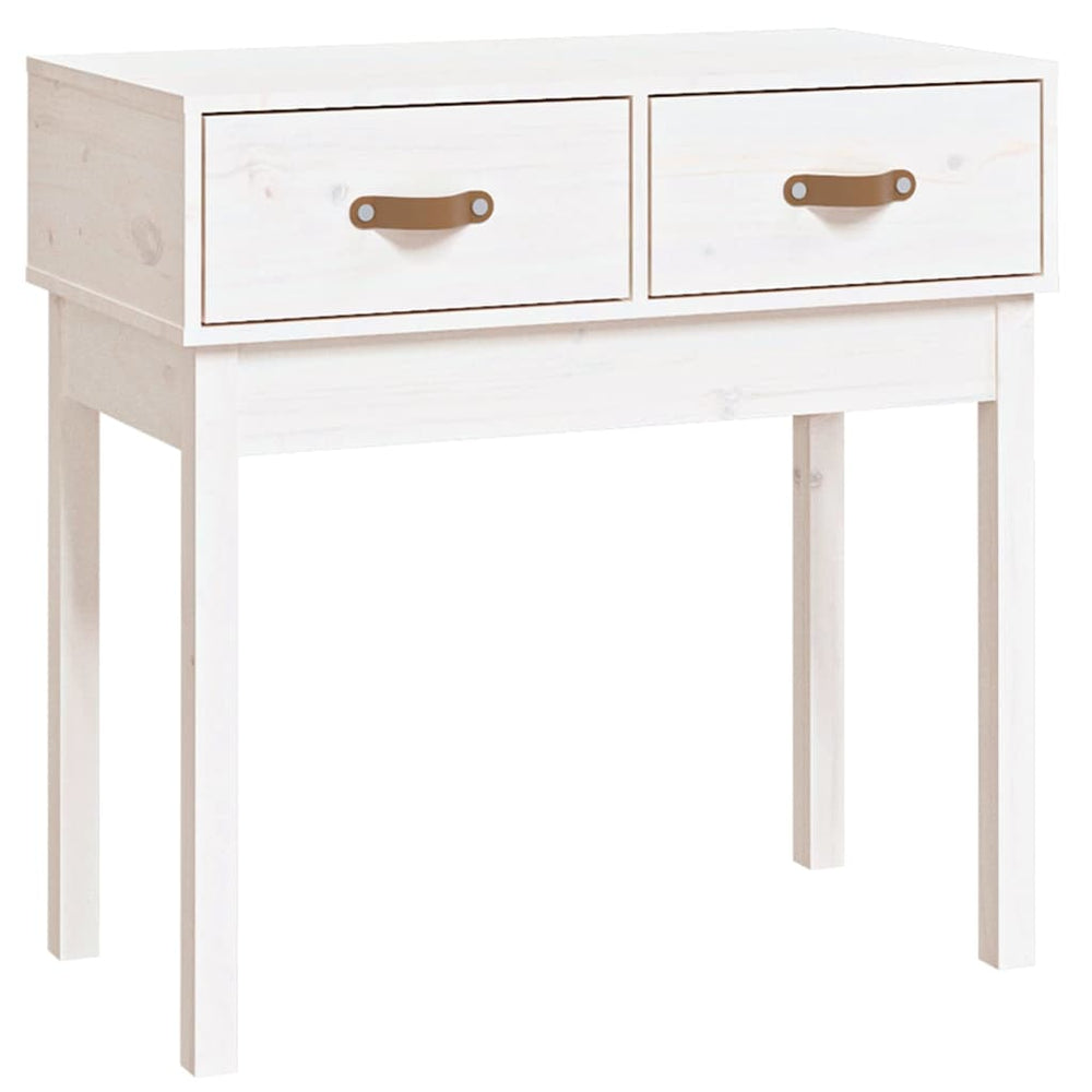 vidaXL Console Blanc 76,5x40x75 cm Bois de pin massif