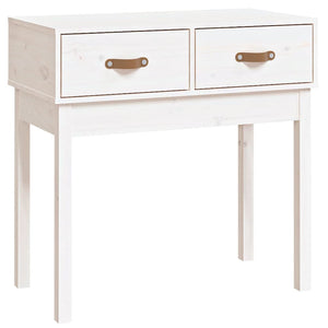 Weißer Konsolentisch Kiefer Massivholz 76,5cm