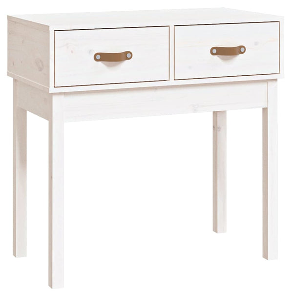 Weißer Konsolentisch Kiefer Massivholz 76,5cm