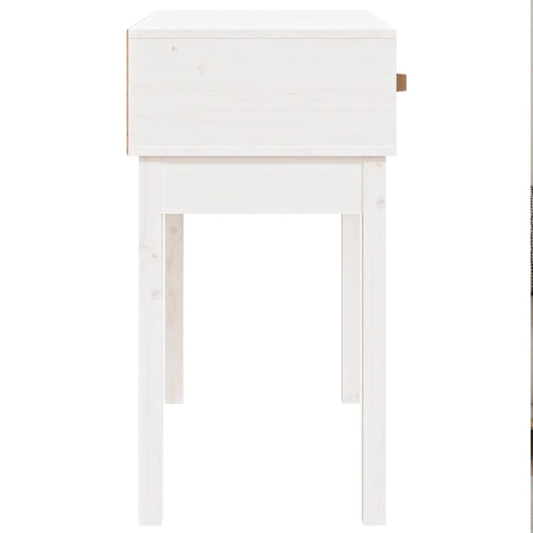 Weißer Konsolentisch Kiefer Massivholz 76,5cm