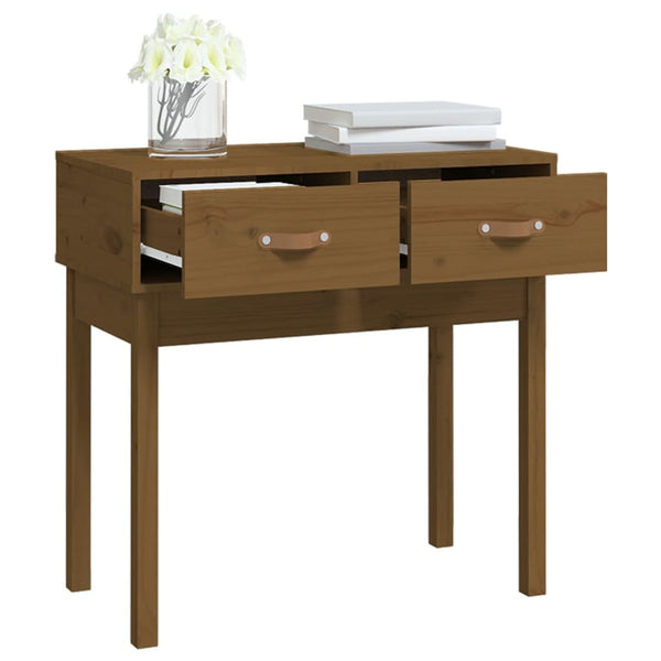 Konsolentisch Honigbraun Kiefer Massivholz 76,5 cm