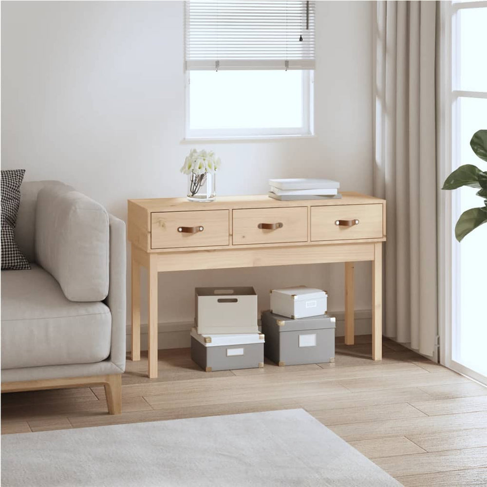 vidaXL Table console 114x40x75 cm Bois de pin massif
