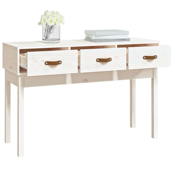 Weißer Konsolentisch Kiefer Massivholz 114cm