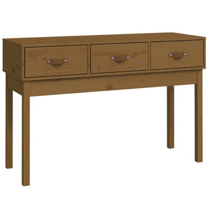 Honigbrauner Konsolentisch Kiefer Massivholz 114 cm