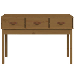 Honigbrauner Konsolentisch Kiefer Massivholz 114 cm
