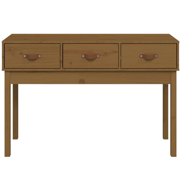 Honigbrauner Konsolentisch Kiefer Massivholz 114 cm