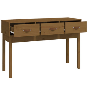 Honigbrauner Konsolentisch Kiefer Massivholz 114 cm