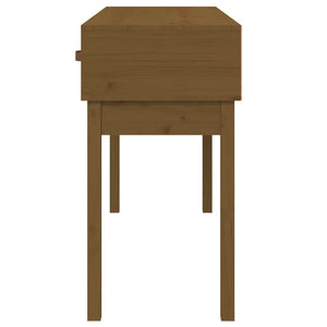 Honigbrauner Konsolentisch Kiefer Massivholz 114 cm