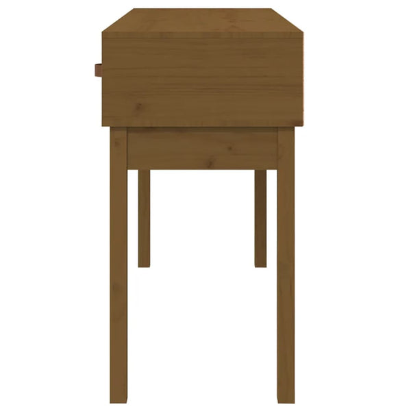 Honigbrauner Konsolentisch Kiefer Massivholz 114 cm