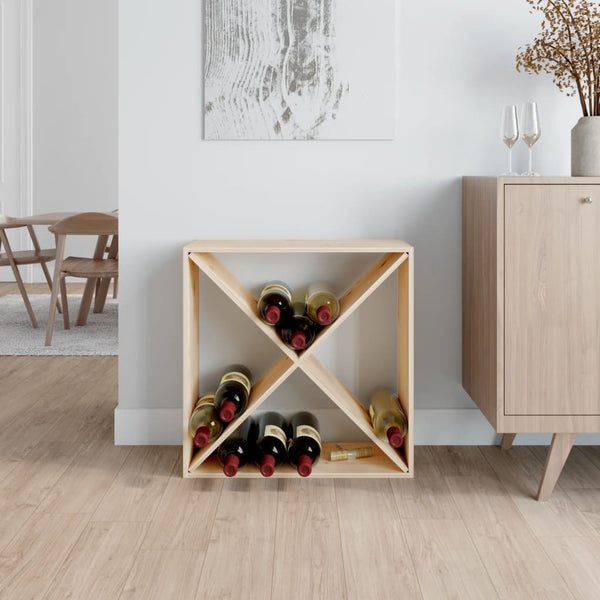 Weinregal aus Kiefernholz, 62 cm