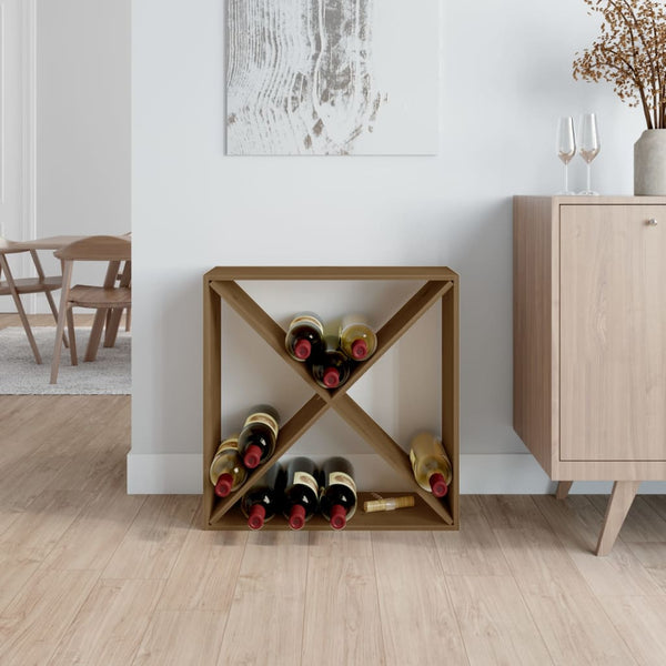 Weinregal Honigbraun Kiefer Massivholz