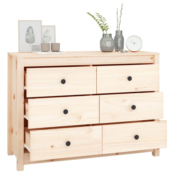 Massivholz Kiefer Beistellschrank 100x40x72 cm