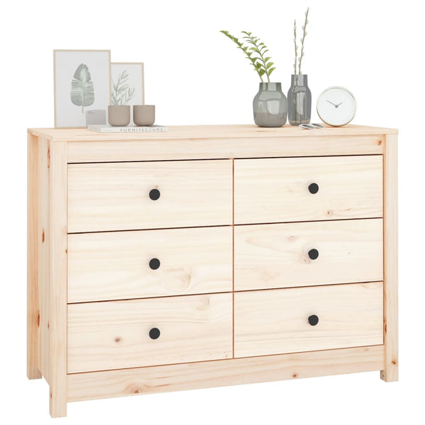 Massivholz Kiefer Beistellschrank 100x40x72 cm