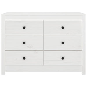 Weißer Beistellschrank Kiefer Massivholz 100cm
