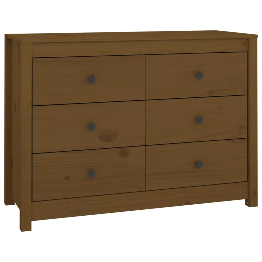 Honigbrauner Beistellschrank Kiefer Massivholz 100x40x72 cm