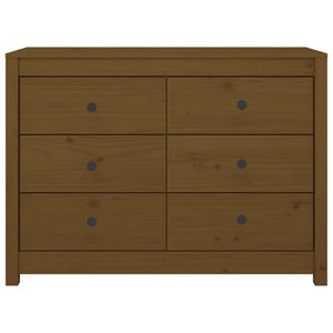 Honigbrauner Beistellschrank Kiefer Massivholz 100x40x72 cm